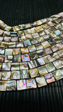 Abalone Shell Square Beads • 8 mm Size • 40 cm length • AAA Quality • Natural Abalone Shell • Origin Australia