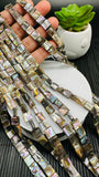 Abalone Shell Square Beads • 8 mm Size • 40 cm length • AAA Quality • Natural Abalone Shell • Origin Australia