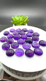 Amethyst Round Cabs • 12 mm Size •  Pack of 1 Piece • AAA Quality •  Natural Amethyst Cabochons •