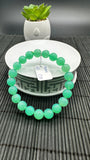 Chrysoprase  Bracelet • 9 mm Size • Code #C17 •  AAA quality • Length 7.5” • Natural Chrysoprase Round Bracelet • Origin Australia