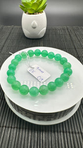 Chrysoprase  Bracelet • 9 mm Size • Code #C19 •  AAA quality • Length 7.5” • Natural Chrysoprase Round Bracelet • Origin Australia