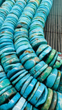 Turquoise Heishi Beads- 16 mm Size - 40 cm Length - AAA Quality- Natural Turquoise Rondelle Beads