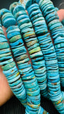 Turquoise Heishi Beads- 16 mm Size - 40 cm Length - AAA Quality- Natural Turquoise Rondelle Beads