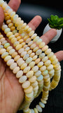 Ethiopian Opal Faceted Roundel Beads • 8-13 mm size • Code A2 • 16 Inch Strand • AAA Quality • Natural Ethiopian Opal Rondelle Beads