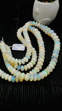 Ethiopian Opal Faceted Roundel Beads • 7 to 14 mm size • Code A5 • 16 Inch Strand • AAAA Quality • Natural Ethiopian Opal Rondelle Beads