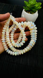 Ethiopian Opal Faceted Roundel Beads • 7 to 14 mm size • Code A5 • 16 Inch Strand • AAAA Quality • Natural Ethiopian Opal Rondelle Beads