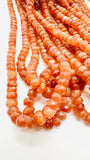 Sunstone Faceted Roundel Beads • 4.5 - 6  mm Size •  16 Inch Length •  AAA Quality - Natural Sunstone Rondelle Beads