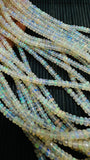 Ethiopian Opal Faceted Roundel Beads • 4- 6 mm size • 16 Inch Strand • AAAA Quality • Natural Ethiopian Opal Rondelle Beads