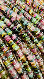 Tourmaline faceted Heishi Beads • 4.5 mm Size • AAA quality •  15" Strand • Natural Tourmaline faceted beads • Origin Madagascar