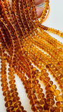 Madeira Citrine Faceted Roundel Beads • 5-8 mm Size • Length 16 Inch •  AAA grade • Natural Madeira Citrine Rondelle Beads