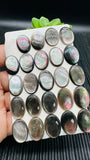 Black MOP Oval Cabs 12x16 mm Size • Pack of 5 pieces • Black Mother Of Pearl Cabochon • AAA Quality , thickness 3mm