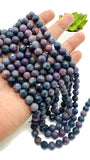 Blue Sapphire Round Faceted Beads • 8 mm Size • Length 40 cm • AA Quality • Natural Sapphire Beads •