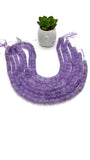 Lavender Amethyst Tube Beads • 9x12 mm Size • Natural Lavender Amethyst Cylindrical Beads• Length 40 Cm • Origin Brazil