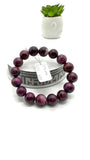 Ruby Bracelet • 12.50 mm Size • Code D1 • 7.5  Inch Length • AAA Quality • Natural Ruby Round Bracelet