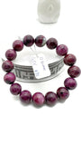 Ruby Bracelet • 12.50 mm Size • Code D1 • 7.5  Inch Length • AAA Quality • Natural Ruby Round Bracelet