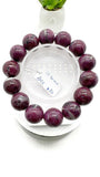 Ruby Bracelet • 15.50 mm Size • Code D2 • 7.5  Inch Length • AAA Quality • Natural Ruby Round Bracelet