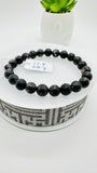 Black Rutile Bracelet • 8 mm Size • Code #C2 • AAAA Quality • 7.5 Inch Length • Natural Rutilated Quartz • Rutile Round Bracelet