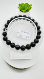 Black Rutile Bracelet • 8.50 mm Size • Code #C7 • AAAA Quality • 7.5 Inch Length • Natural Rutilated Quartz  • Rutile Round Bracelet