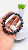 Black Rutile Bracelet • 10.50 mm Size • Code #C15 • AAAA Quality • 8 Inch Length • Natural Rutilated Quartz  • Rutile Round Bracelet