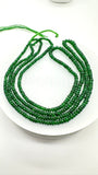 Tsavorite Roundel Beads • 3-4 mm Size• Code #T1 • AAA Quality• Length 16 Inch• Natural Tsavorite Beads• Green Garnet Beads