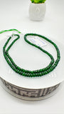 Tsavorite Roundel Beads • 3 to 4.5 mm Size• Code #T2 • AAA Quality• Length 16 Inch• Natural Tsavorite Rondelle Beads• Green Garnet Beads