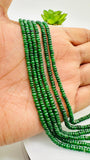 Tsavorite Roundel Beads • 3 to 4 mm Size• Code #T3 • AAA Quality• Length 16 Inch• Natural Tsavorite Rondelle Beads• Green Garnet Beads