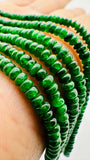 Tsavorite Roundel Beads • 3 to 4 mm Size• Code #T3 • AAA Quality• Length 16 Inch• Natural Tsavorite Rondelle Beads• Green Garnet Beads