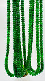 Tsavorite Roundel Beads • 3 to 4 mm Size• Code #T5 • AAA Quality• Length 16 Inch• Natural Tsavorite Rondelle Beads• Green Garnet Beads