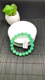 Chrysoprase  Bracelet • 10.50 mm Size • Code #D10 •  AAA quality • Length 7.5” • Natural Chrysoprase Round Bracelet • Origin Australia