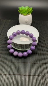 Charoite Bracelet• 13 mm size • Code C2 • AAA Quality • Length 7.5 Inch • Natural Charoite Round Bracelet • Charoite Jewelry