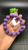 Charoite Bracelet• 15 mm size • Code C10 • AAA Quality • Length 7.5 Inch • Natural Charoite Round Bracelet • Charoite Jewelry