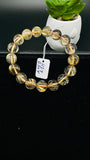 Golden Rutile Round Bracelet • 12 mm Size • Code C4 • 4A Quality • Natural Rutilated Quartz Bracelet