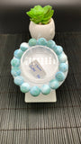 Larimar Bracelet 13 mm size Code# B4 • AAA Quality • Natural Larimar Round Bracelet- Length 7.50 Inch