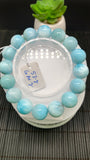 Larimar Bracelet 13 mm size Code# B8 • AAA Quality • Natural Larimar Round Bracelet- Length 7.50 Inch