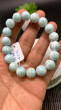 Larimar Bracelet 11 mm size Code# B11 • AAA Quality • Natural Larimar Round Bracelet- Length 7.50 Inch