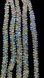 Moonstone  Briolette • 5-5.5 x 7-8 mm 6x8-10mm size • 4A Quality • Length 10 Inch • Rainbow Moonstone  Pear Briolette Beads