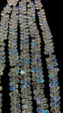Moonstone Briolette •4-4.5X5-7mm 6x9-10 mm 7x9mm size • 4A Quality • Length 10 Inch • Rainbow Moonstone Pear Briolette Beads