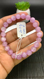 Kunzite Bracelet - 8 mm Size - Code# D9 - AAAA Quality - Natural Kunzite Round Bracelet - Length 7.5 Inch