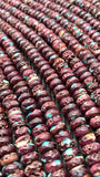 Purple Spiny Oyster Shell with Turquoise Rondelle Beads • 6/ 8 mm Size • 40 cm length • AAA Quality • Spiny oyster Roundel Beads