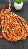 Spiny Shell Oyster with Turquoise Rondelle Beads • 6-12 mm Size • 40 cm length • AAA Quality • Spiny oyster Roundel Beads