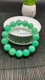 Chrysoprase  Bracelet • 14 mm Size • Code #E3 •  AAA quality • Length 7.5” • Natural Chrysoprase Round Bracelet • Origin Australia