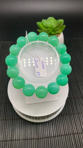 Chrysoprase  Bracelet • 14 mm Size • Code #E3 •  AAA quality • Length 7.5” • Natural Chrysoprase Round Bracelet • Origin Australia