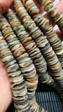 Abalone Shell Rondelle Beads • 8-15 mm Size • 40 cm length • AAA Quality • Natural Abalone Roundel Shell • Origin Australia