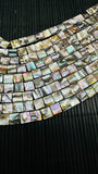 Abalone Shell Square Beads • 8 mm Size • 40 cm length • AAA Quality • Natural Abalone Shell • Origin Australia