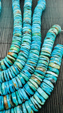 Turquoise Heishi Beads- 16 mm Size - 40 cm Length - AAA Quality- Natural Turquoise Rondelle Beads