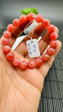 Rhodochrosite Round Bracelet - 10 mm Size  - Code D1 - AAA Quality - Length 7.5 Inch- Natural Rhodochrosite Bracelet