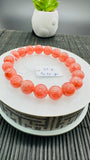 Rhodochrosite Round Bracelet - 10 mm Size  - Code D1 - AAA Quality - Length 7.5 Inch- Natural Rhodochrosite Bracelet