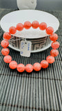 Rhodochrosite Round Bracelet - 10 mm Size  - Code D1 - AAA Quality - Length 7.5 Inch- Natural Rhodochrosite Bracelet