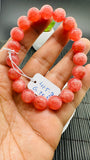 Rhodochrosite Round Bracelet - 10 mm Size  - Code D1 - AAAA Quality - Length 7.5 Inch- Natural Rhodochrosite Bracelet