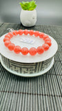 Rhodochrosite Round Bracelet - 10 mm Size  - Code D1 - AAAA Quality - Length 7.5 Inch- Natural Rhodochrosite Bracelet